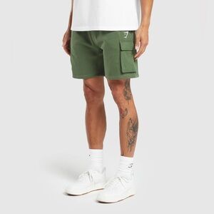 NWT Gymshark Crest Cargo 7” Shorts - Core Olive